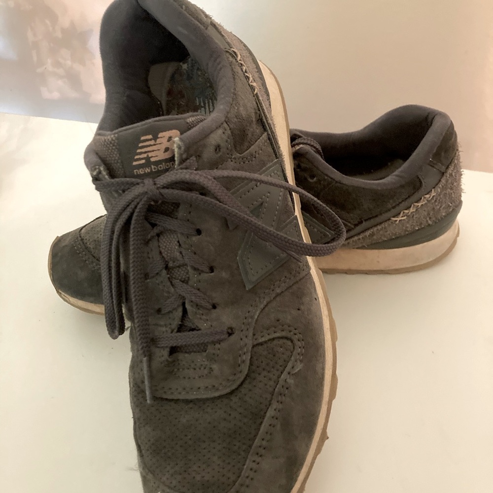 Grey and light pink accented New Balances